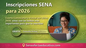 Cuarta Convocatoria Virtual del SENA 2026 estas son las fechas mas importantes para que te inscribas