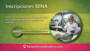 Técnico en Procesamiento de Lácteos SENA paso a paso para aplicar y requisitos en Colombia