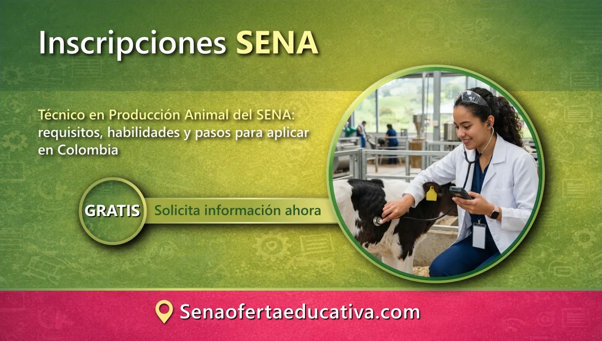 Técnico en Producción Animal del SENA requisitos, habilidades y pasos para aplicar en Colombia