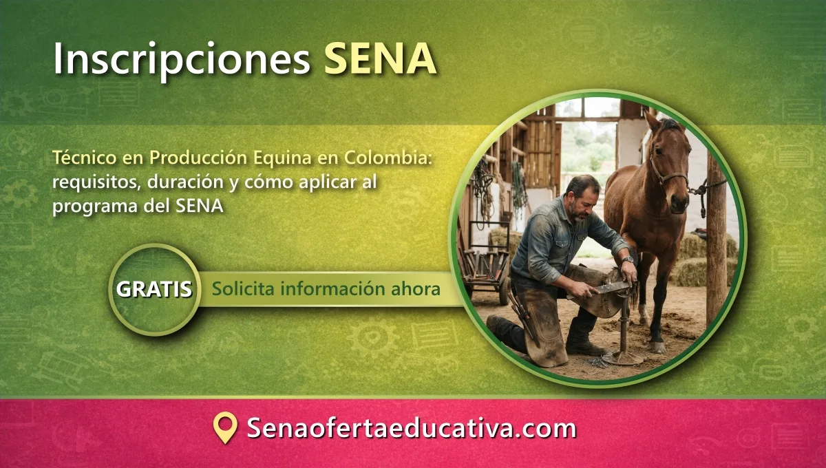 Técnico en Producción Equina en Colombia requisitos, duración y cómo aplicar al programa del SENA