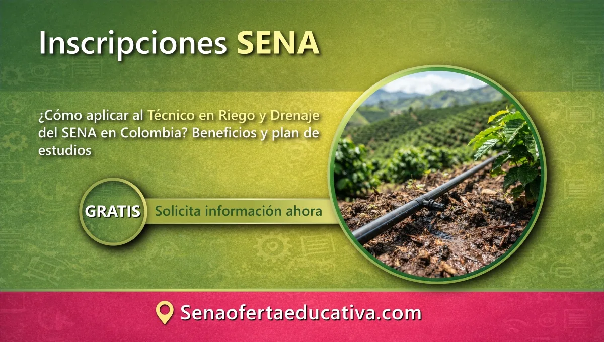 Cómo aplicar al Técnico en Riego y Drenaje del SENA en Colombia Beneficios y plan de estudios