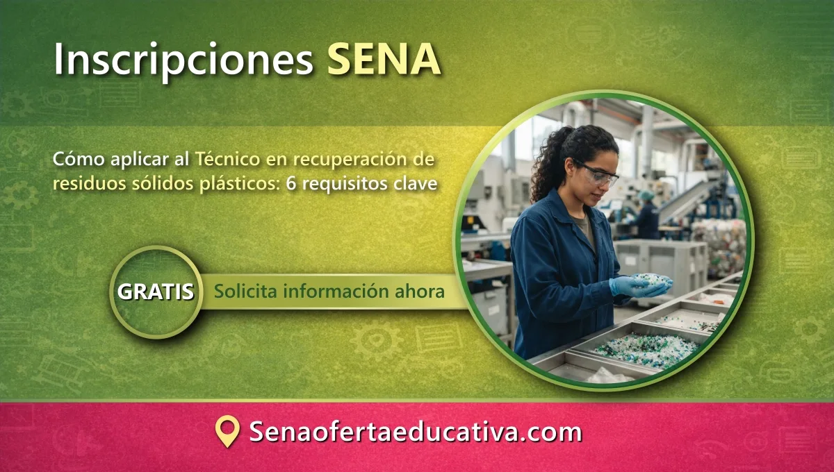 Cómo aplicar al Técnico en recuperación de residuos sólidos plásticos 6 requisitos clave