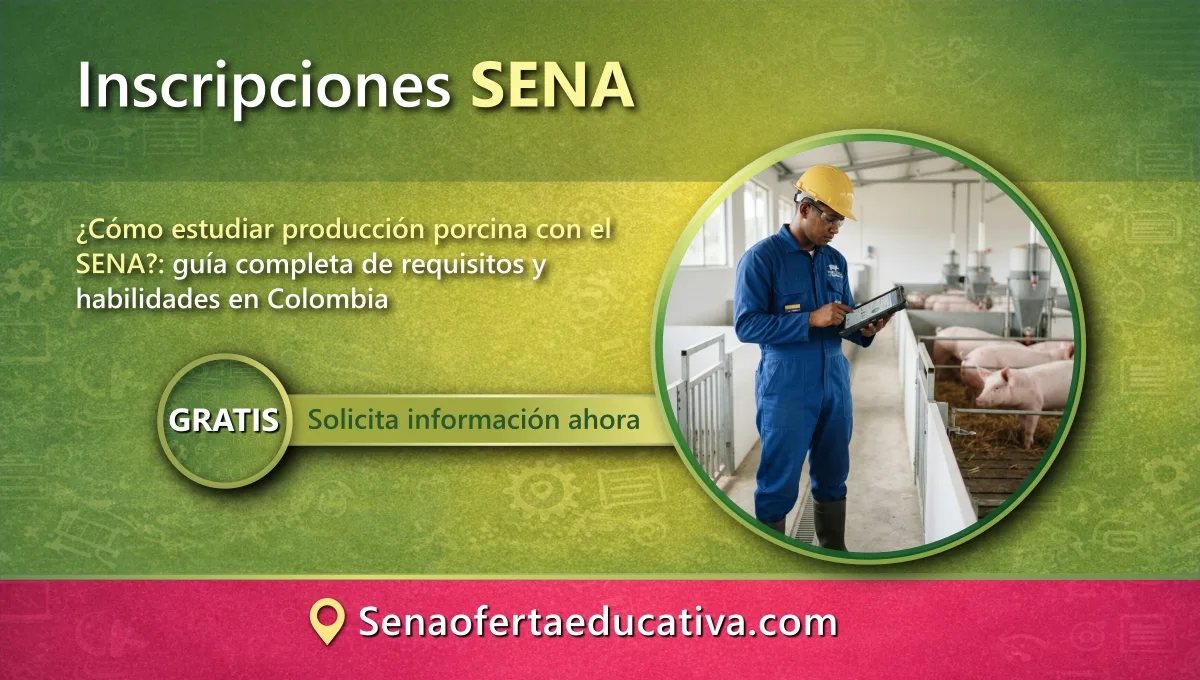 Cómo estudiar producción porcina con el SENA guía completa de requisitos y habilidades en Colombia