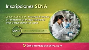 Convocatoria SENA inscríbete al Técnico en Promotoría en Manejo Ambiental antes de que cierren los cupos