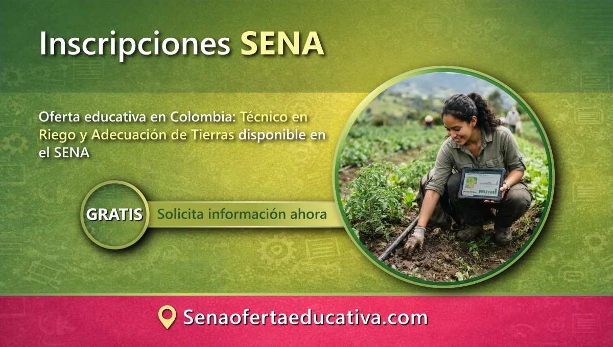 Oferta educativa en Colombia técnico en riego y adecuación de tierras disponible en el SENA