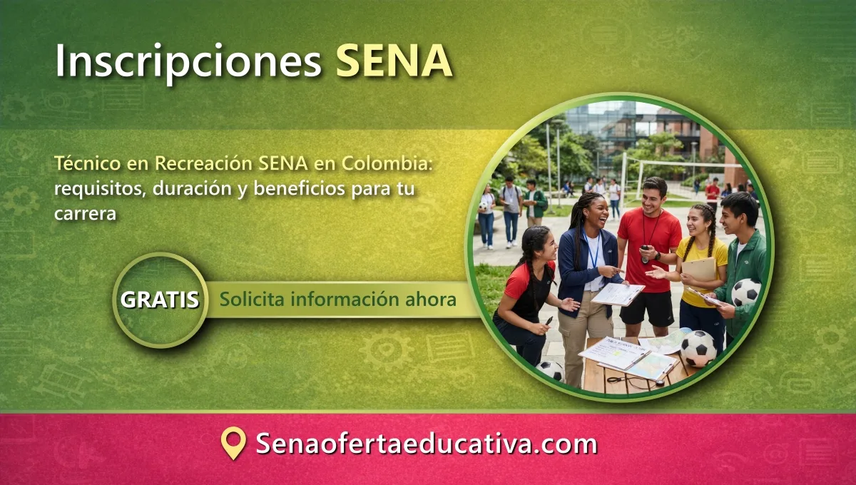 Técnico en Recreación SENA en Colombia requisitos, duración y beneficios para tu carrera